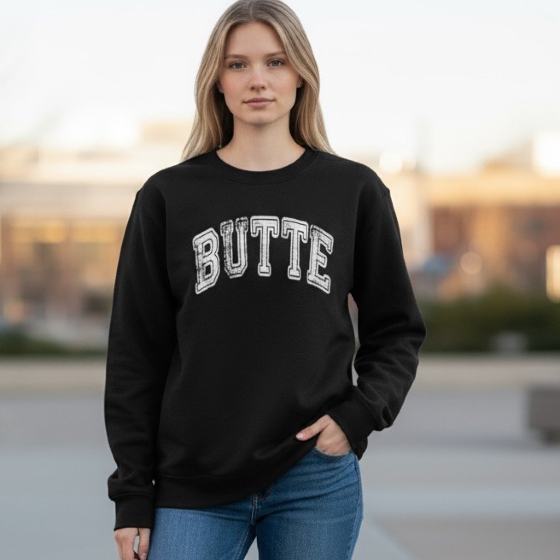 Butte BlackWhite Crew | BUTTE STUFF
