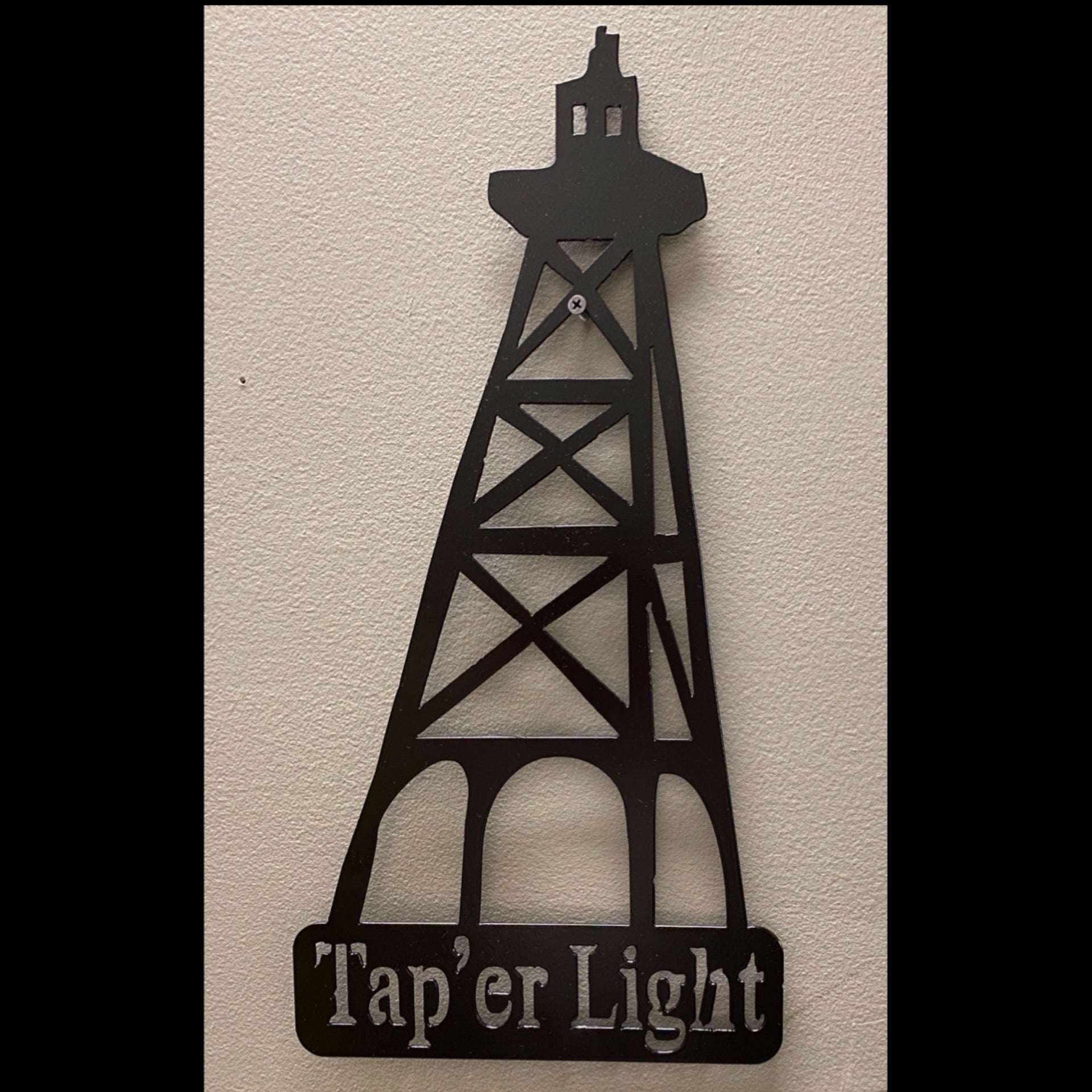Headframe Metal Wall Art Taper Light 18" BUTTE STUFF